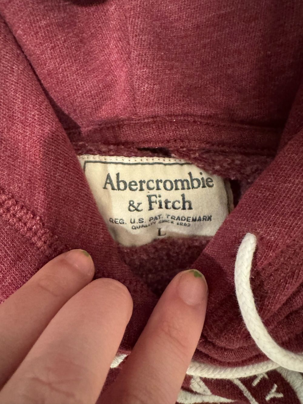 Abercrombie and Fitch Women's Maroon Pullover Vintage Sweatshirt Size Large - Picture 3 of 4